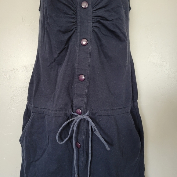 Theory Navy Blue Dress Spaghetti Strap Sleeveless Drop Waist Sporty V-neck - Picture 3 of 8